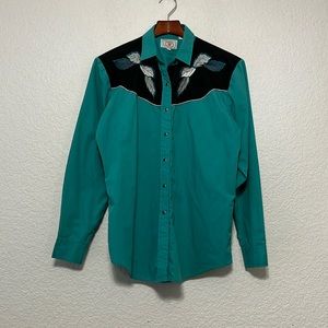 Vintage Ely Country Charmers Western Snap Button Shirt